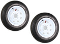 2-Pack Trailer Tire On Rim 4.80-12 12 in. Load C 4 Lug White Spoke Wheel D677315