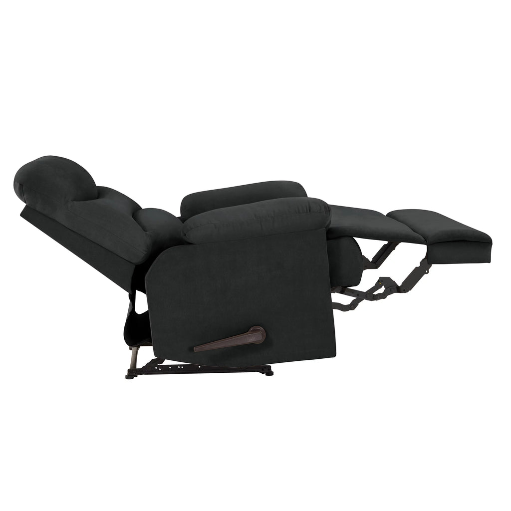 Black Microfiber Wall Hugger Recliner Chair V822