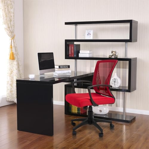 Black Ergonomic Mesh Office Chair with Lumbar Support P32723