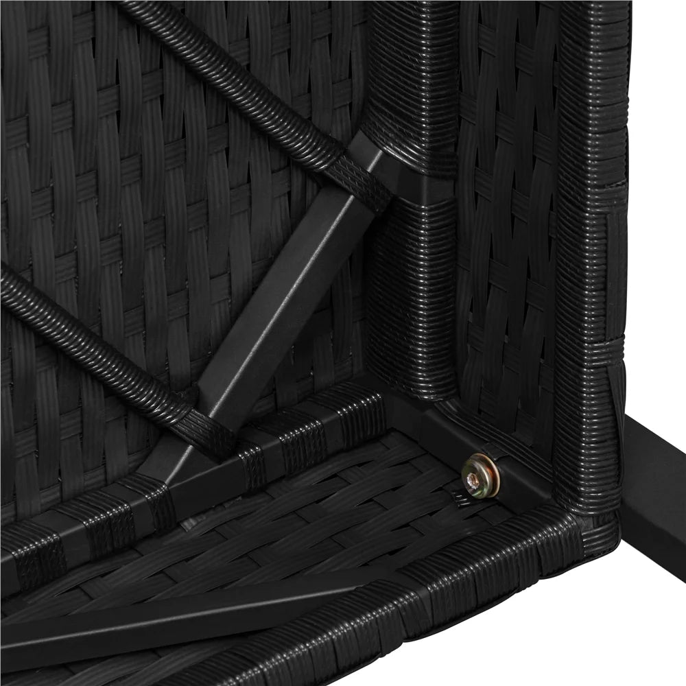 3-piece Patio Rattan Chairs & Table Set with Cushions T458300