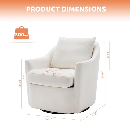 Beige Upholstered Swivel Accent Chair Set of 2 G8343
