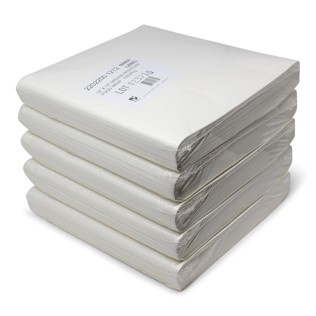 12 x 12 Black Checkers Grease-Resistant Food-Safe Deli Sandwich Wrap Paper Sheets/Basket Liners, Case of 5000 O295838