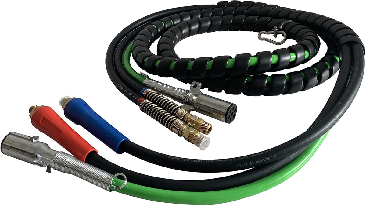 3 in 1 Air Brake Line 15 Feet Copper Electrical Cable ABS Wire & Air Line Hose Assembly A89626
