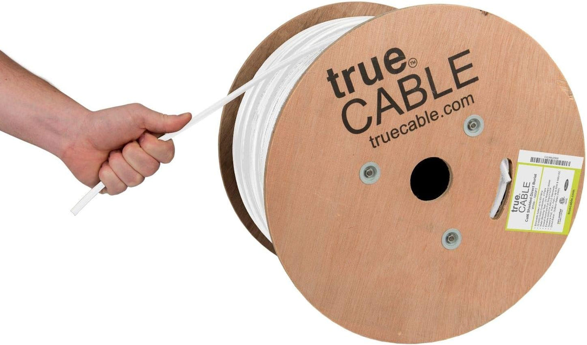 Cat6 Shielded FTP 1000ft Waterproof Outdoor Rated CMX Brown 23AWG Solid Bare Copper Ethernet Cable H4289