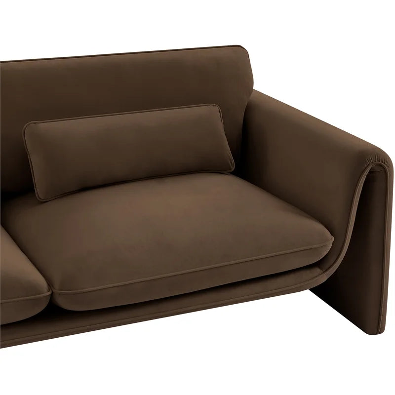 Brown Velvet Sofa X13027