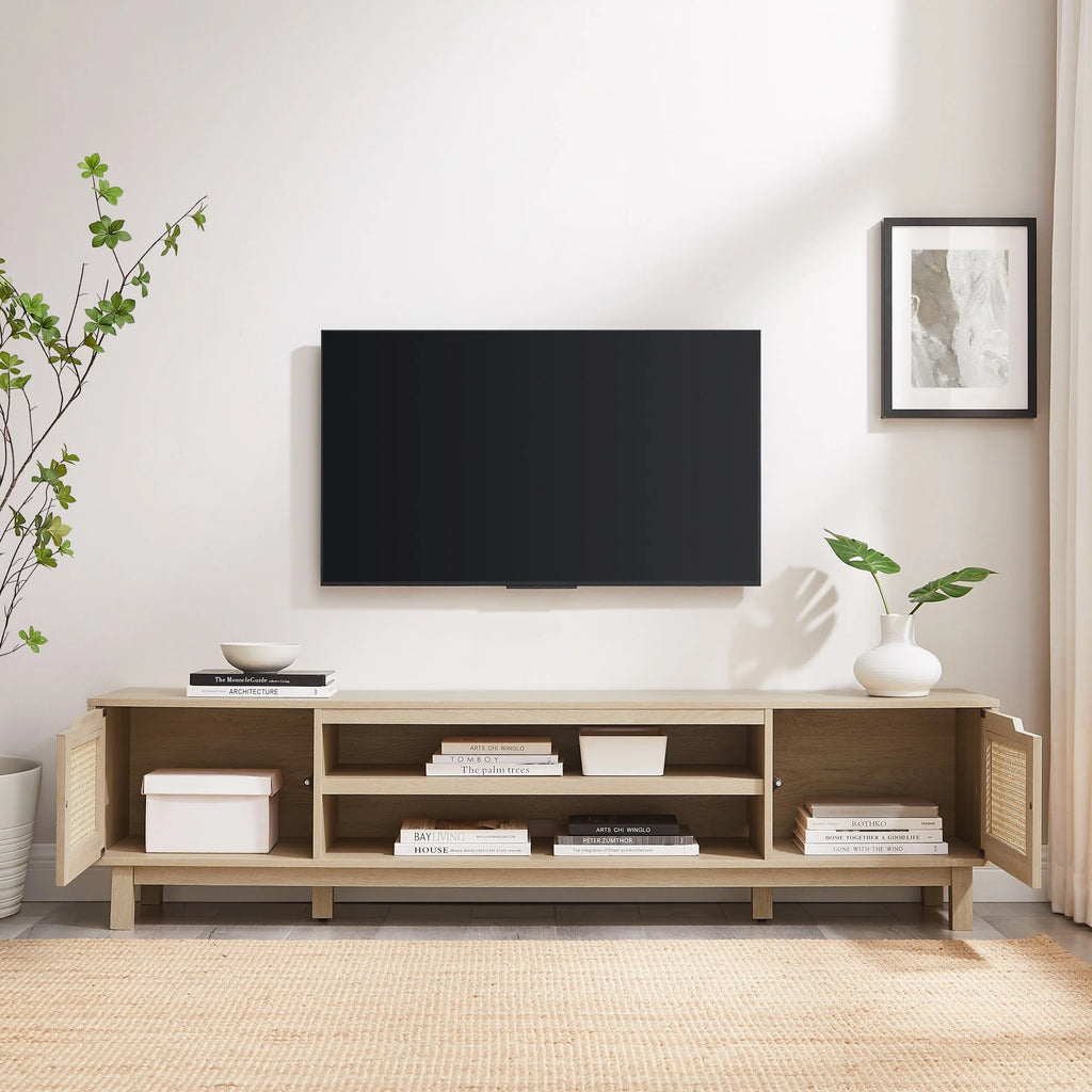 Boho 2-Door Rattan TV Stand L6329