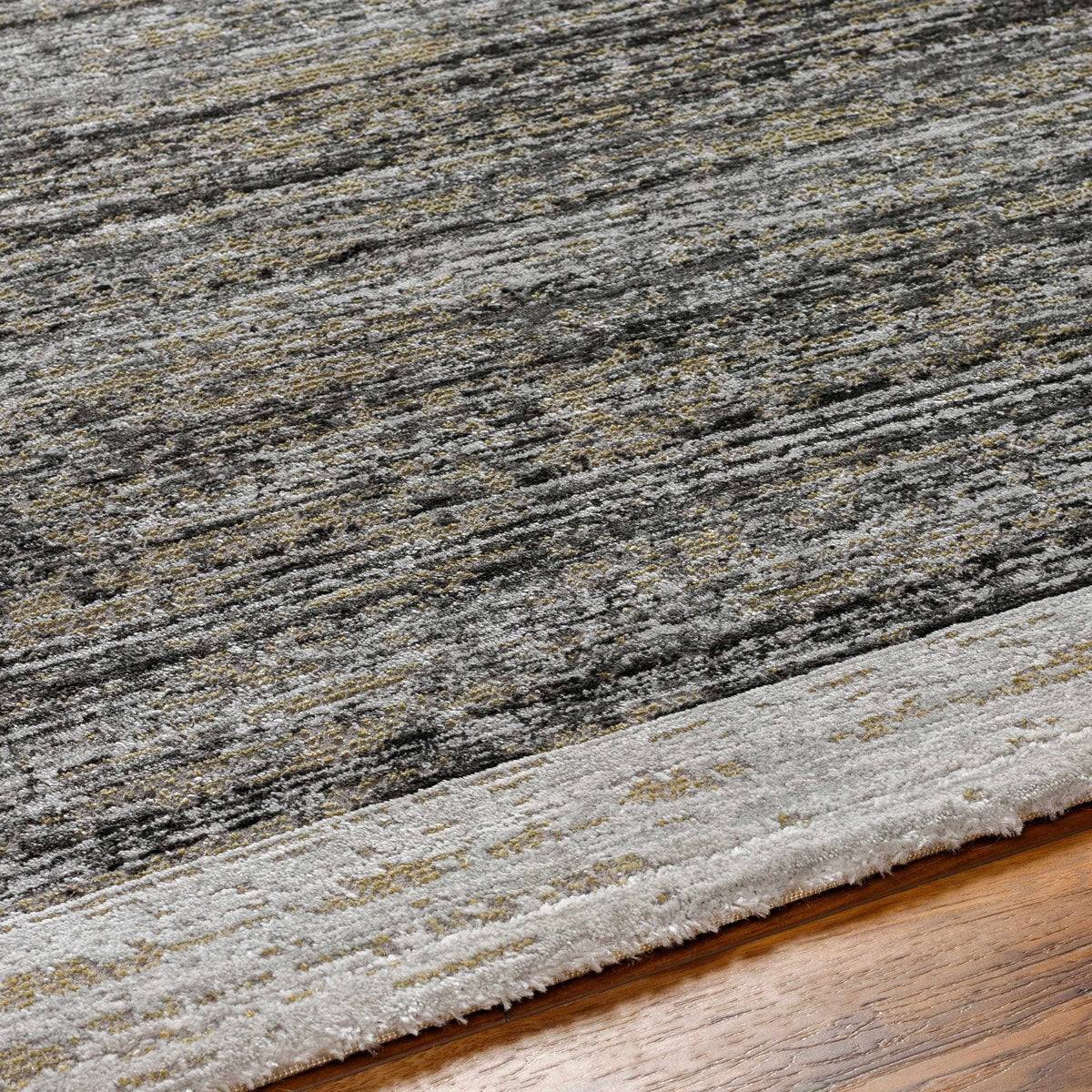 Gray Black Area Rug O6563