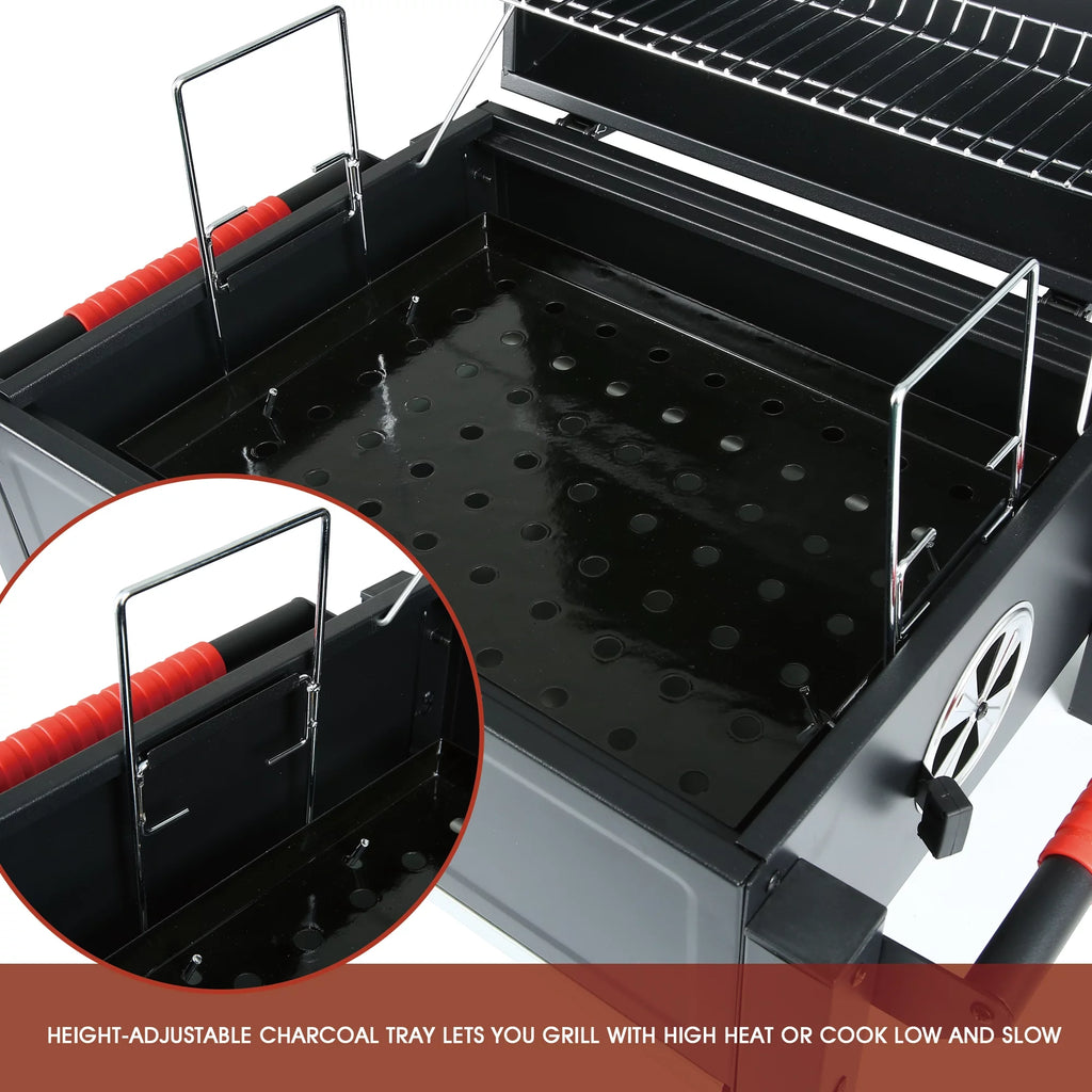 Portable Charcoal Grill with Cast Iron Grates Y187