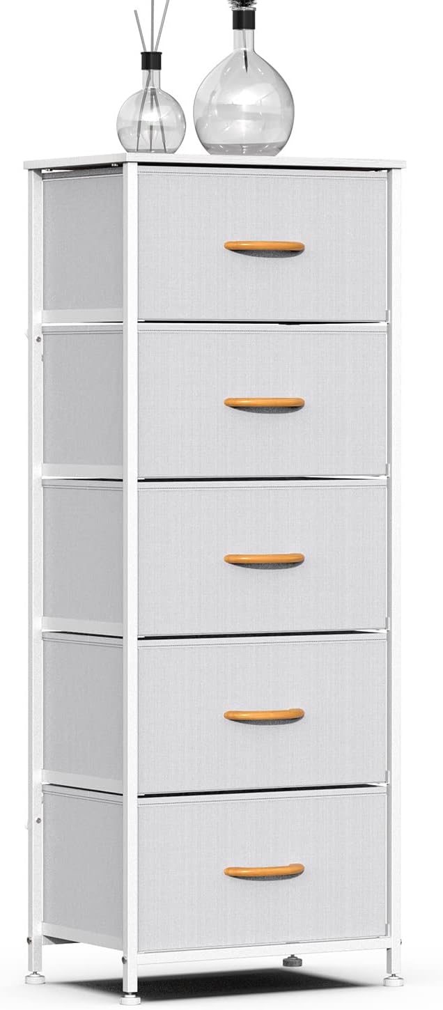 5 Drawer Fabric Dresser Tower T93247