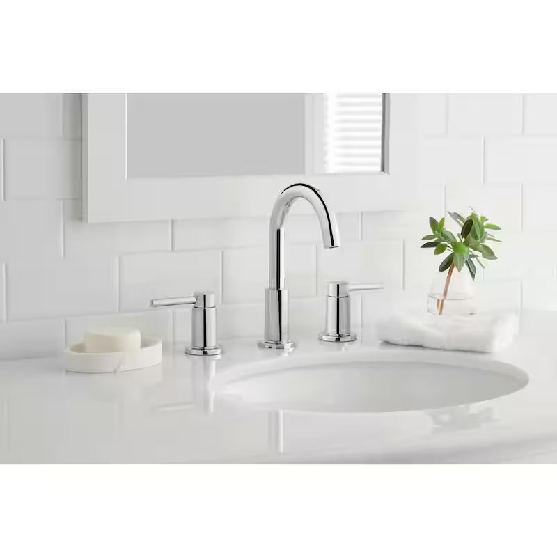 8 in. Widespread Double-Handle High-Arc Bathroom Faucet Polished Chrome G31203