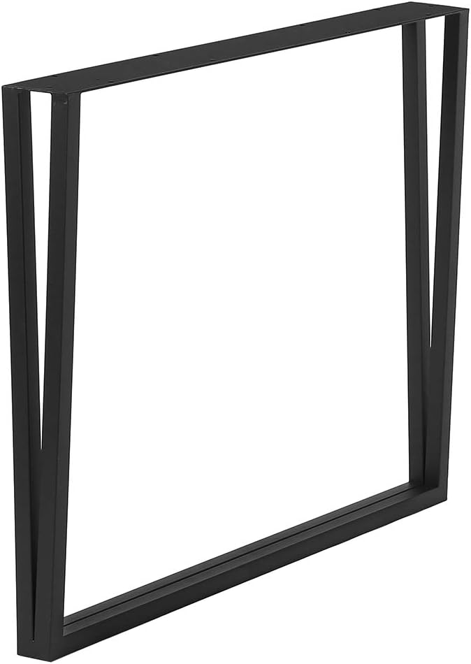 Black 28” Height 24” Wide Metal Table Legs 2 PCS F94627