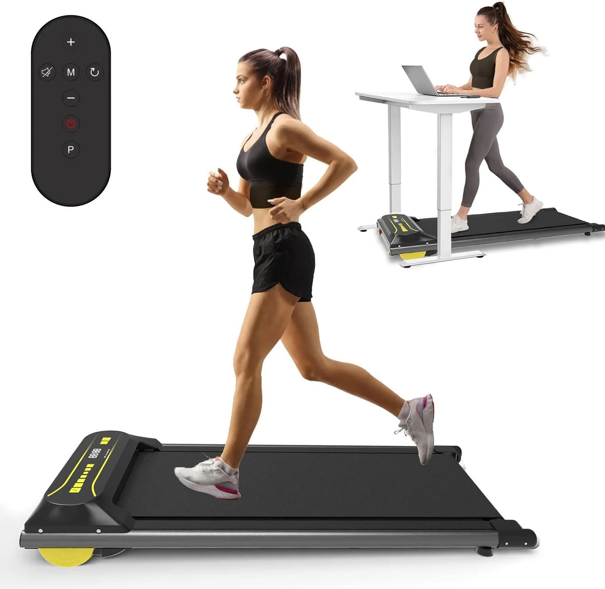 Blue Portable Walking Pad Treadmill with Remote Control O707339