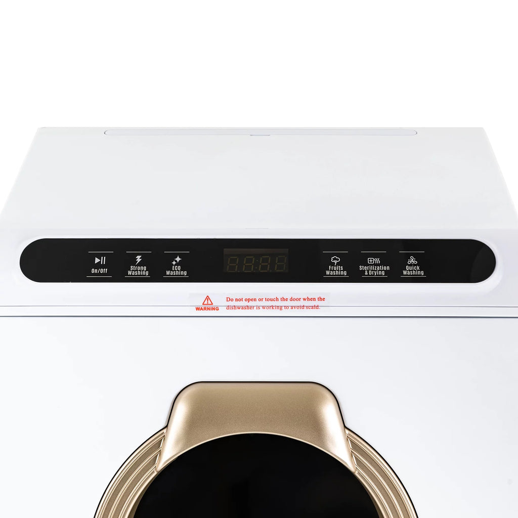 900W White Compact Countertop Dishwasher G5889