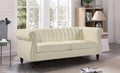 Cream White Faux Leather Living Room Set Z172798