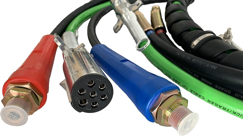 3 in 1 Air Brake Line 15 Feet Copper Electrical Cable ABS Wire & Air Line Hose Assembly A89626