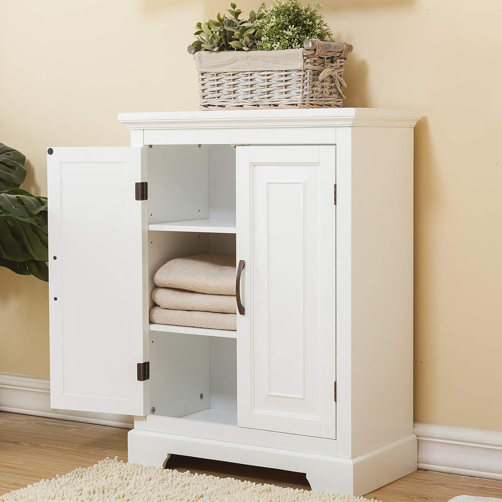 White 2 Door Freestanding Storage Cabinet U762