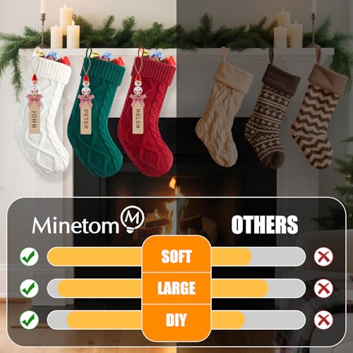18” Large Knitted Christmas Stockings 6 Pack I5870