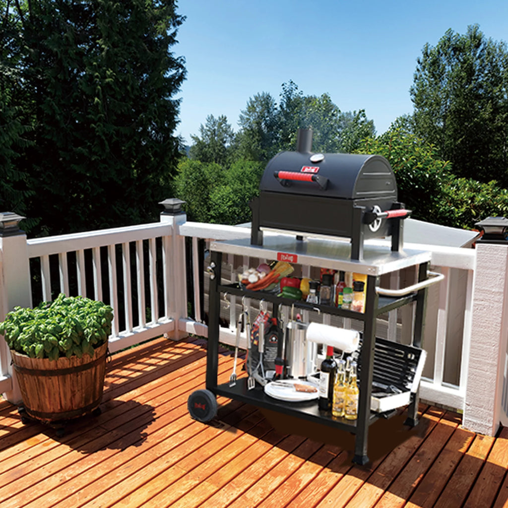 Portable Charcoal Grill with Cast Iron Grates Y187