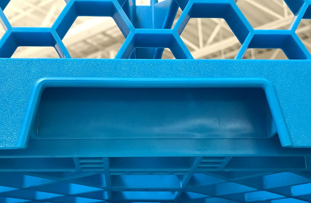 20 Compartment Glass Rack with 1 Extender, Blue (Pack of 4) O742