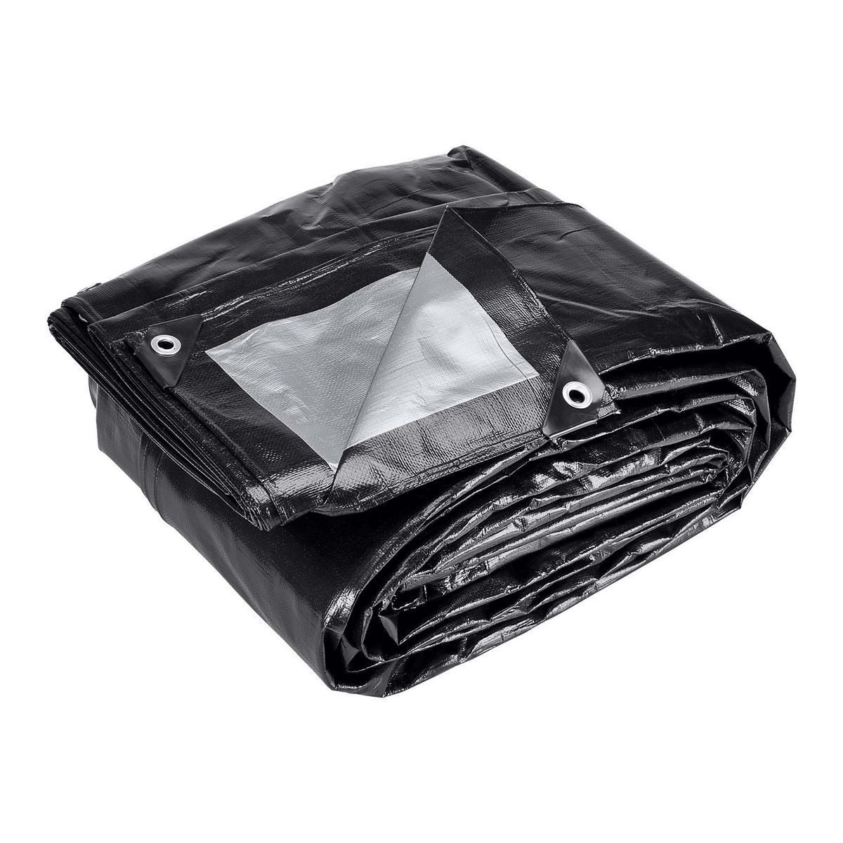 18 ft. x 24 ft. Silver and Black Weather-Resistant Tarp E552183