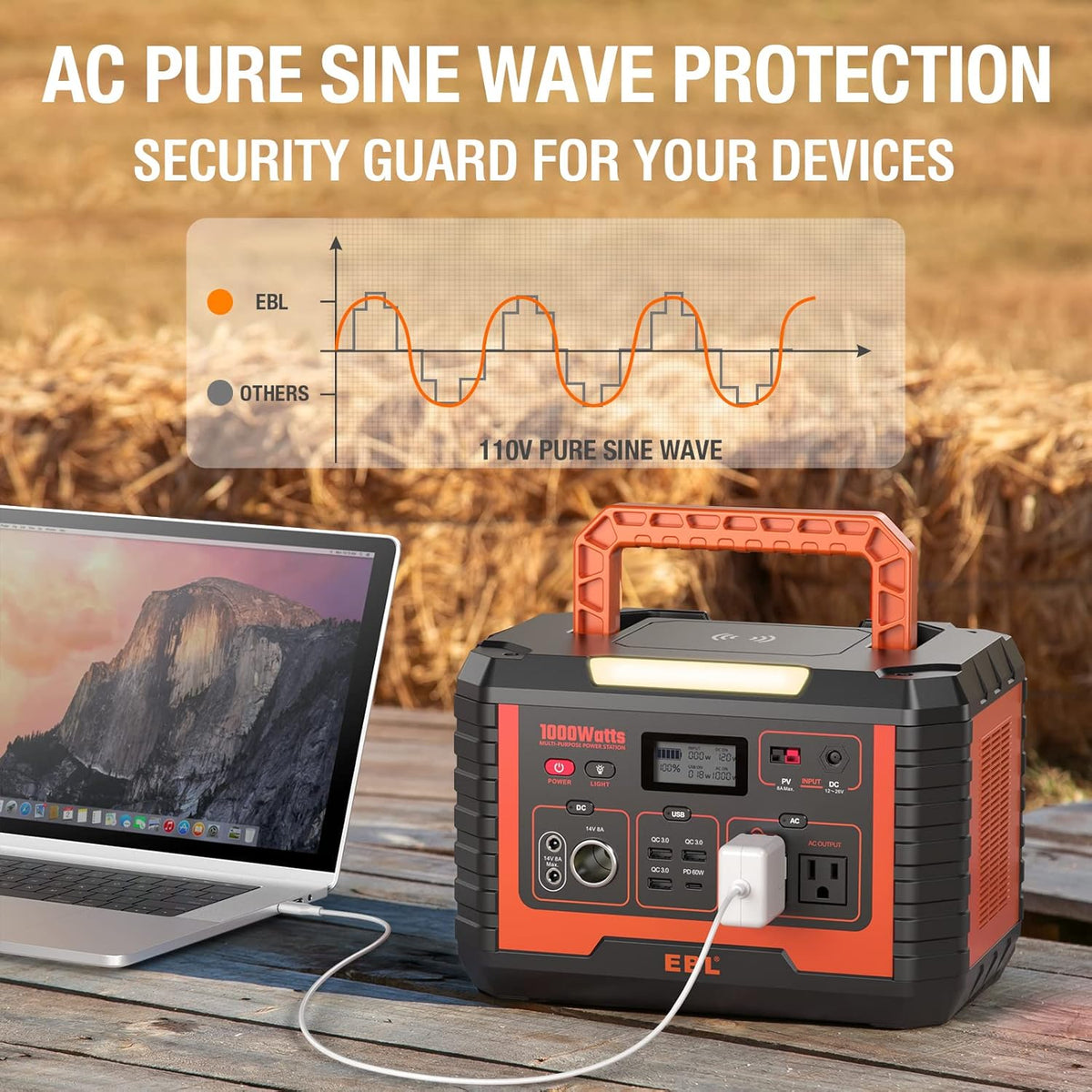 Portable Power Station 1000W 999Wh Solar Generator T7032