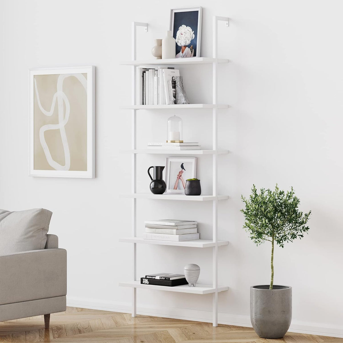 5-Shelf Oak Wood Modern Bookcase G258264