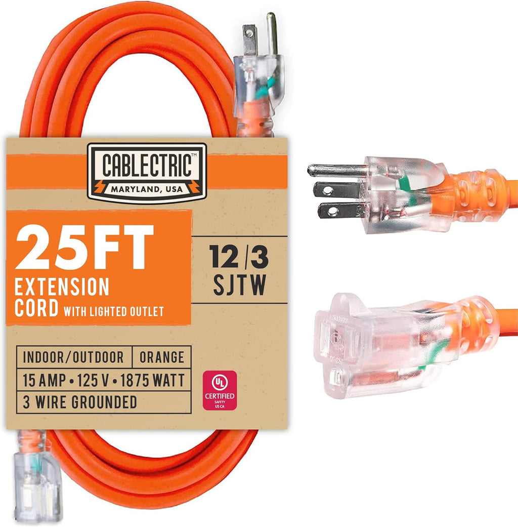 6 Ft 15 Amp 12 Gauge Lighted Outdoor Extension Cord I168626
