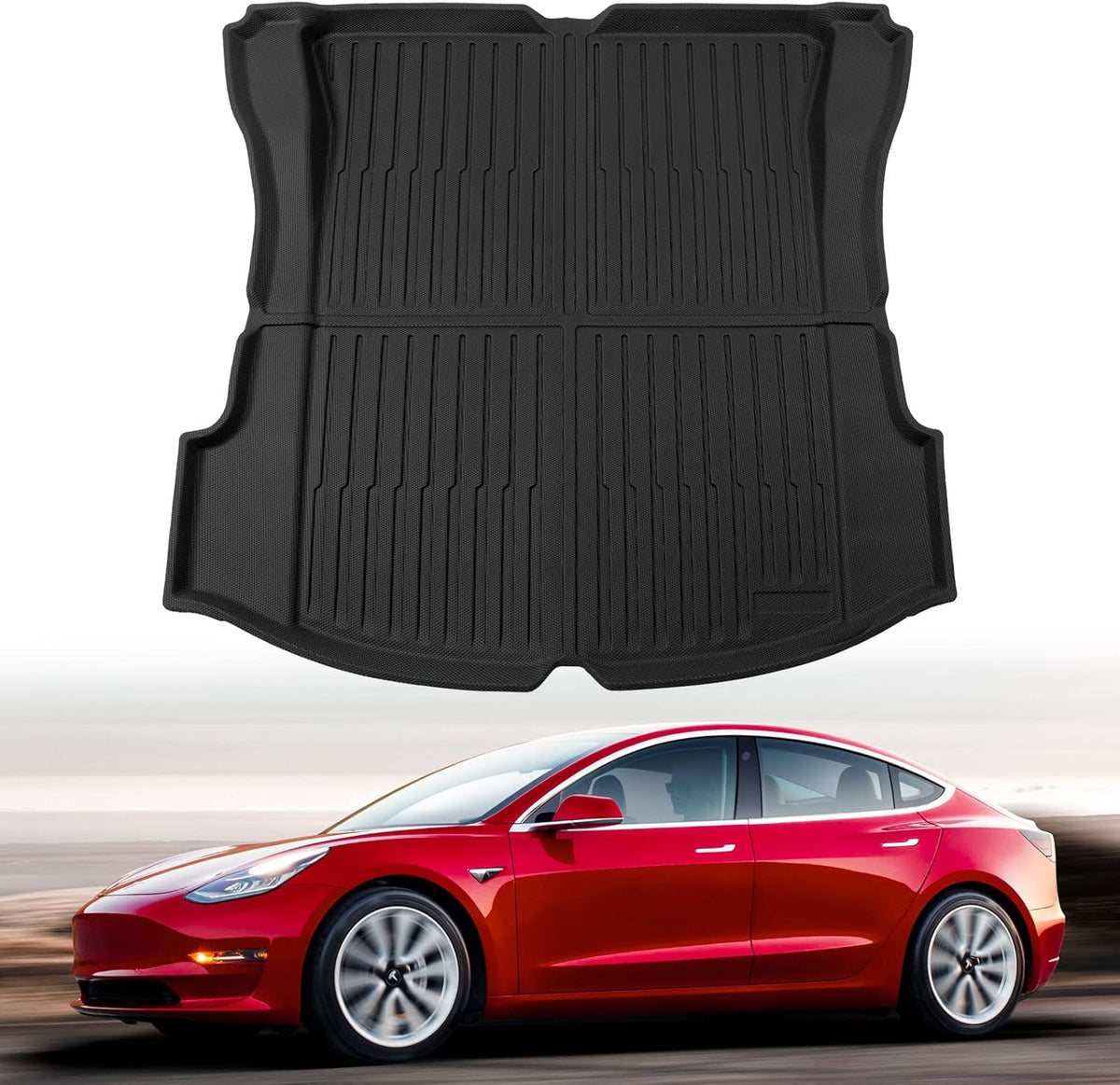 TPE Floor Mat Trunk Liner Cargo Mat Set of 6 Mats Q6599