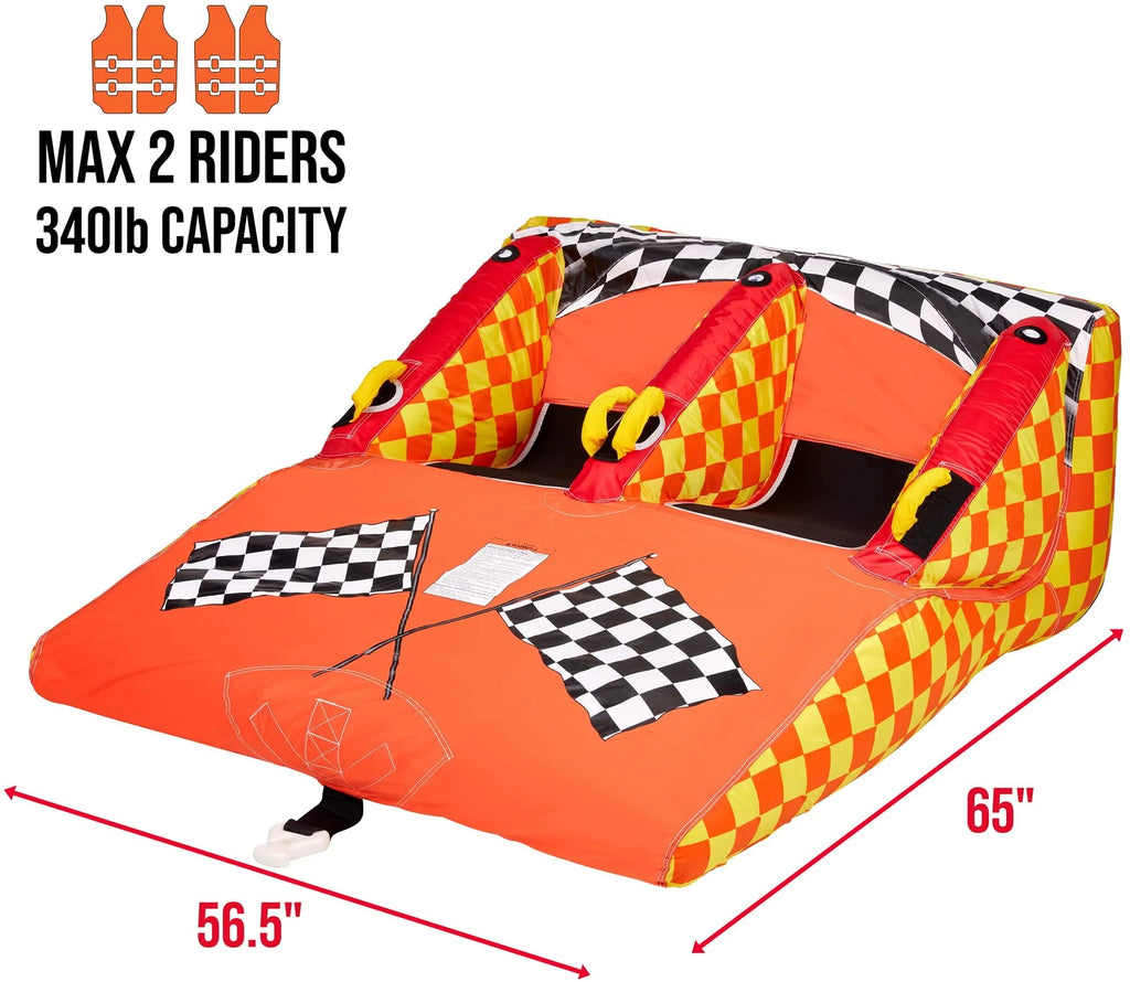 1-2 Person Towable Water Tube with Cushion Seats Y35159