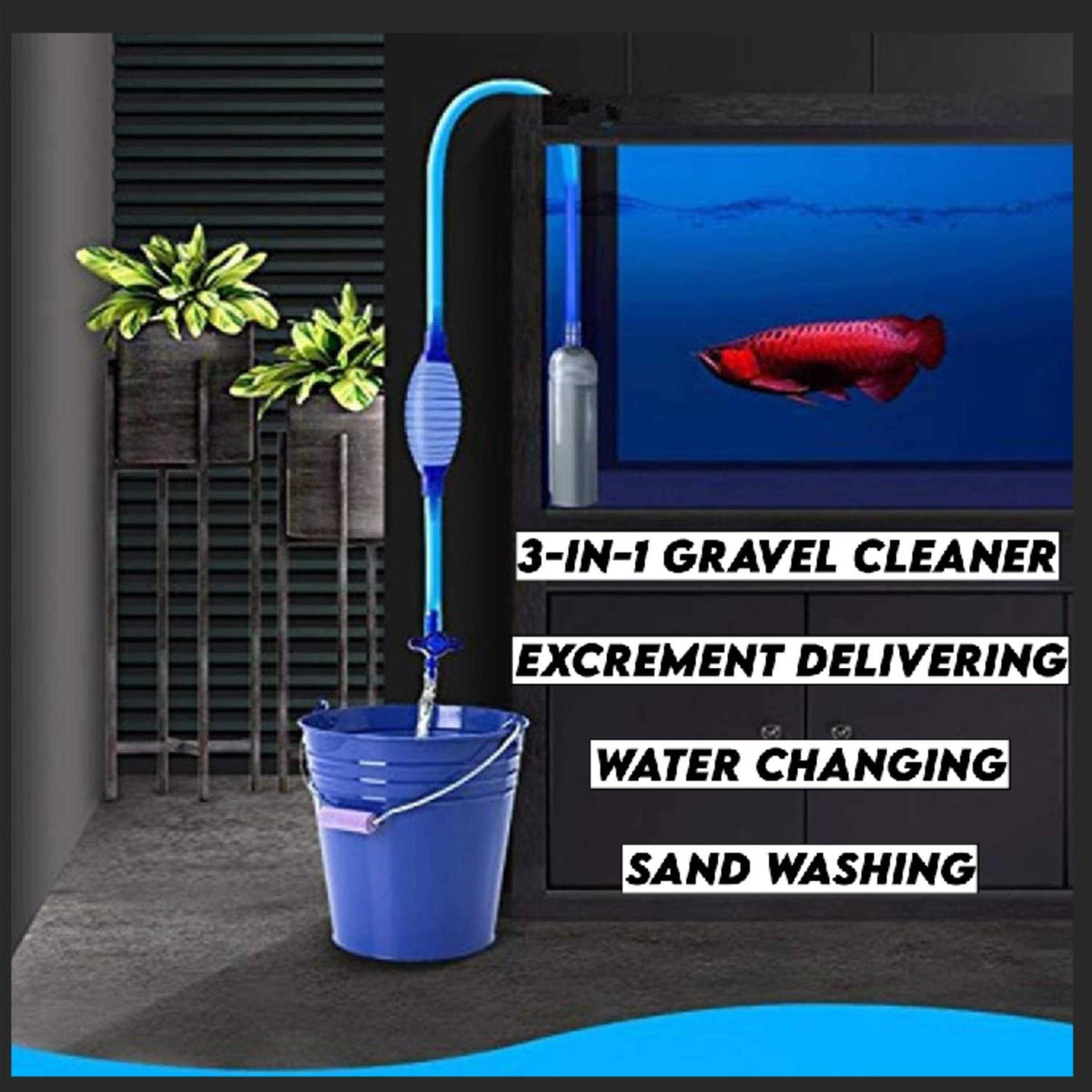 Aquarium Fish Tank Gravel Vacuum Cleaner Z496724