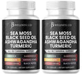 Sea Moss Black Seed Oil Ashwagandha Turmeric Bladderwrack Burdock Vitamin C Vitamin D3 120 Count J138642