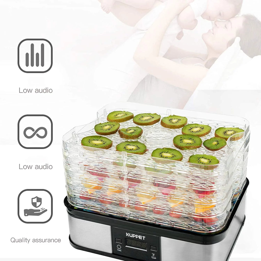 Electric Food Dehydrator with Adjustable Thermostat, 5-Tray I44129