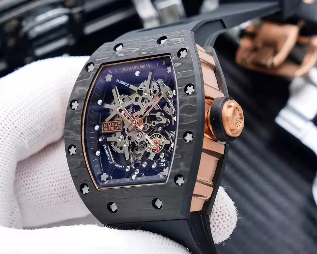Black Rubber Strap Watch I36275