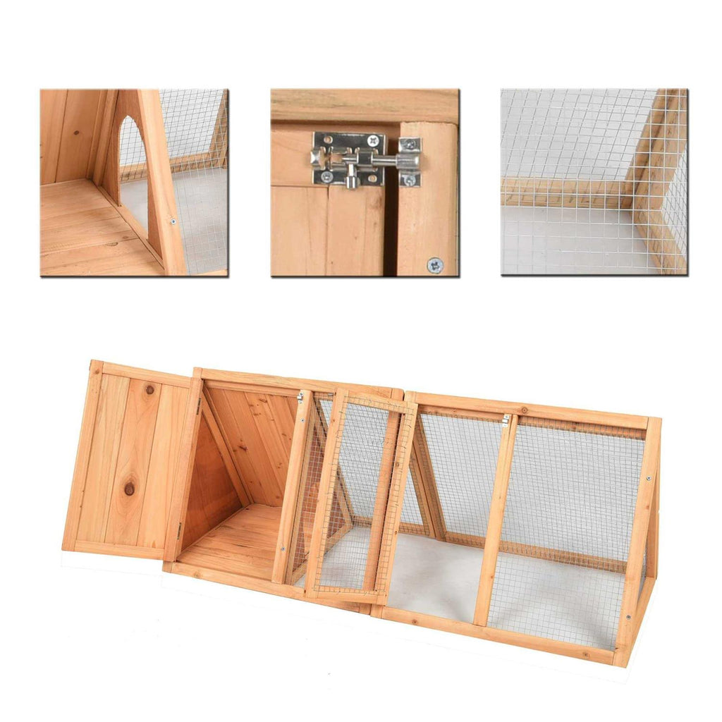 Wooden A-Frame Rabbit Hutch Chicken Coop K862