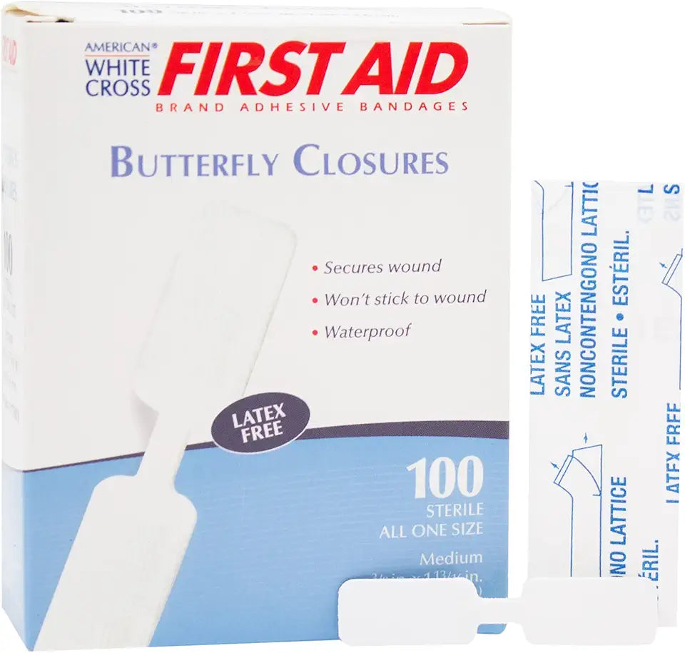 Butterfly Adhesive Strips, Sterile, Medium, 1200 per Case Q3824
