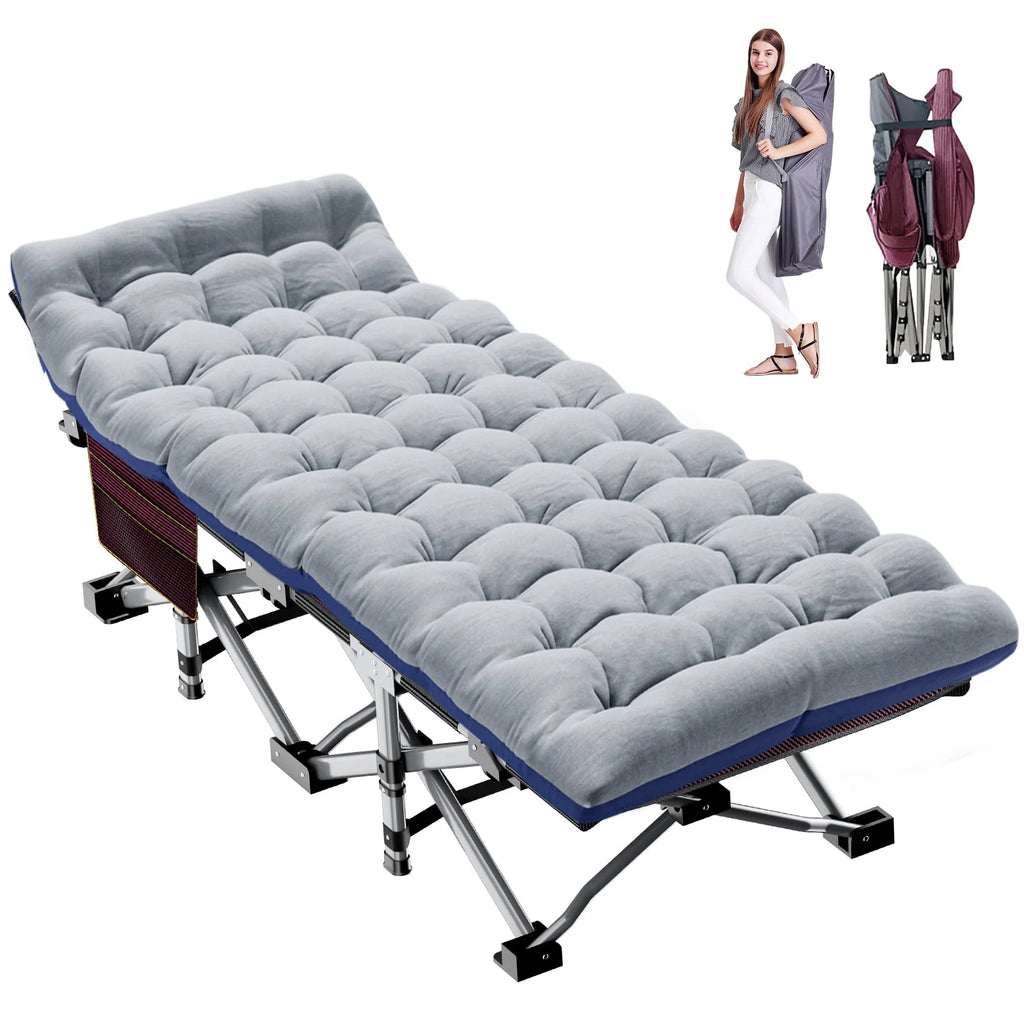 Folding Camping Cot with Mattress and Carry Bag K51563