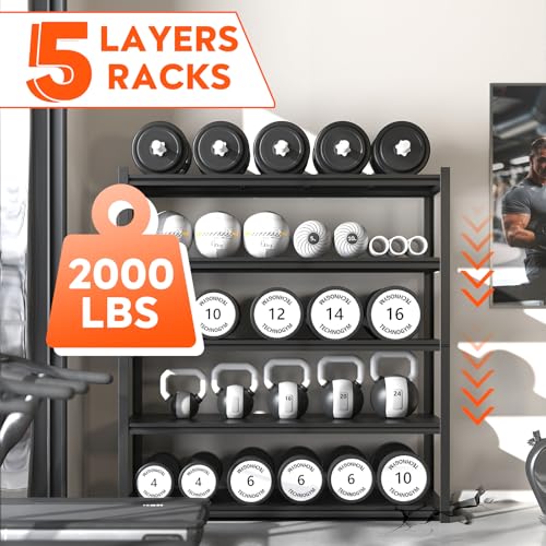 72" H 5 Tier Metal Shelving 2000LBS Black G305