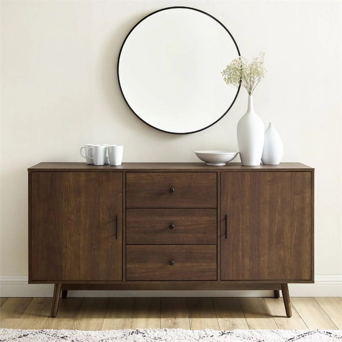 Wooden Mid-Century Modern Sideboard in Brown I92122
