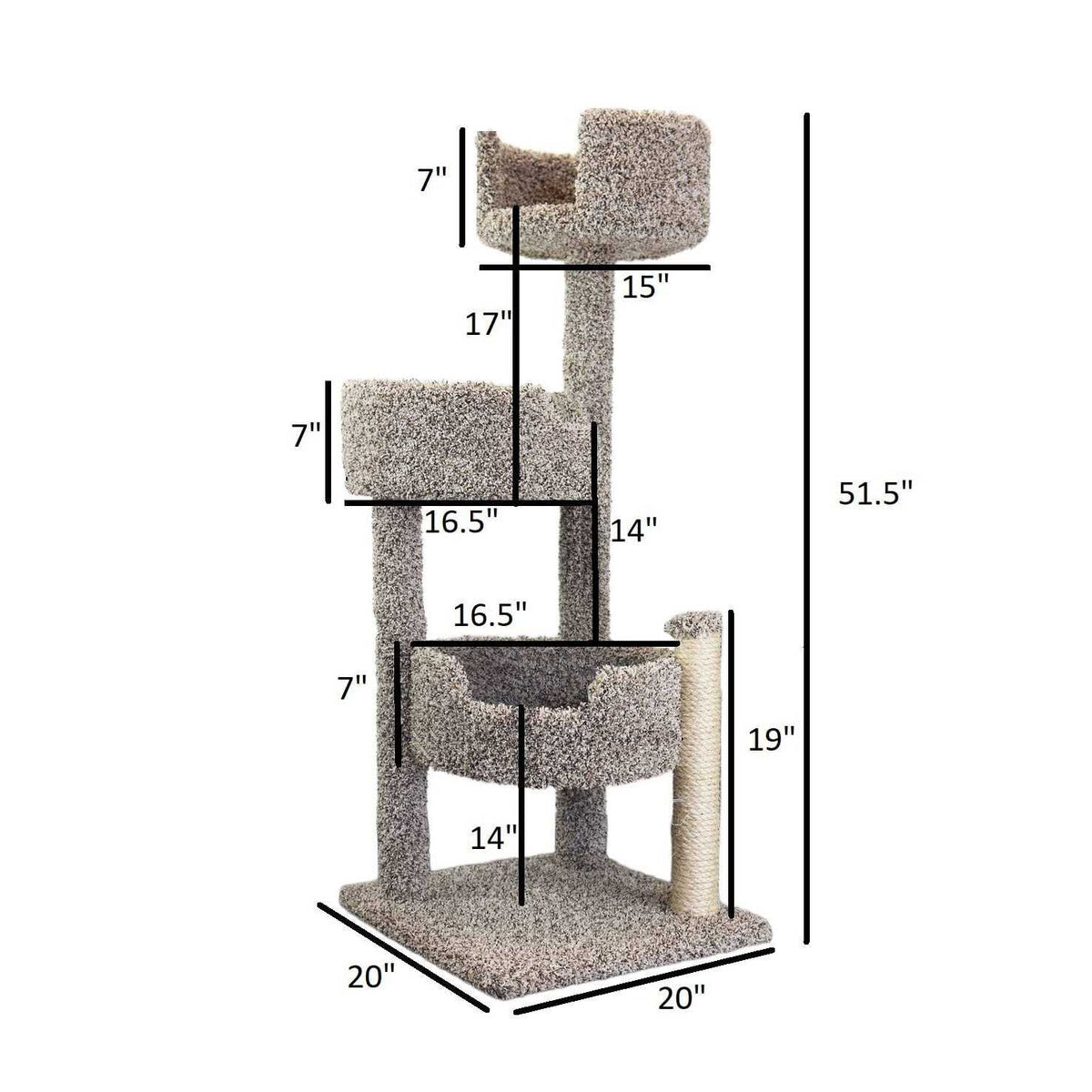 Real Wood and Carpeted Cat Tree A64895