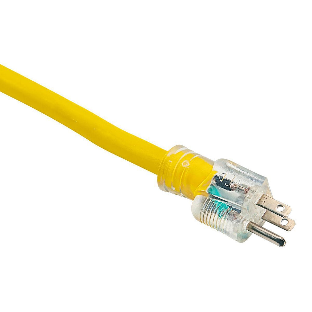 Yellow 25 ft. 10/3 Gauge Triple-Tap Extension Cord I2576