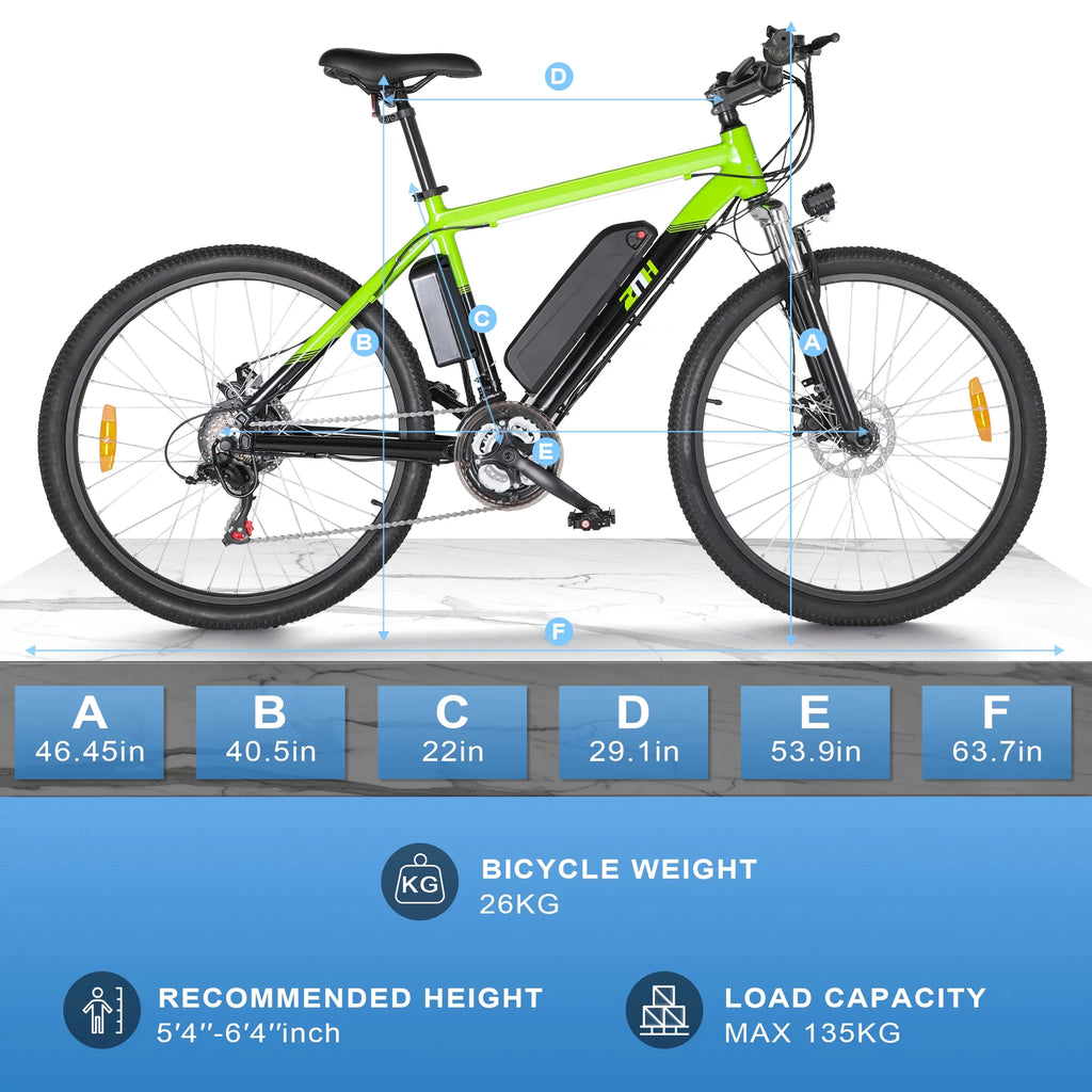 Electric Mountain Bike 350W 21 Speed Black X269