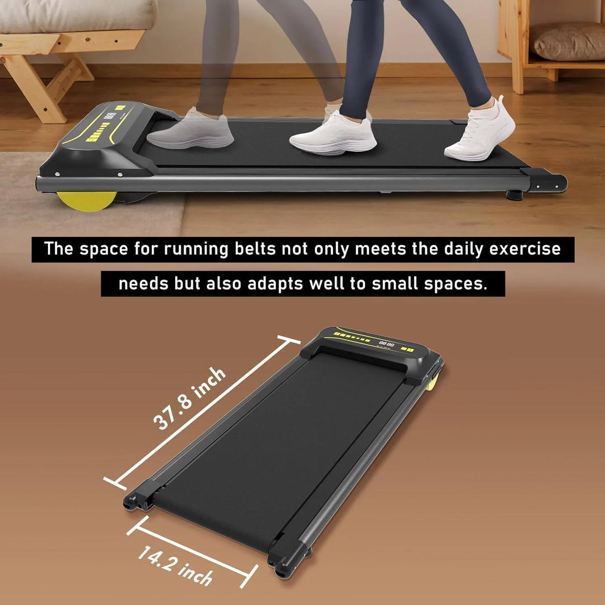 Blue Portable Walking Pad Treadmill with Remote Control O707339