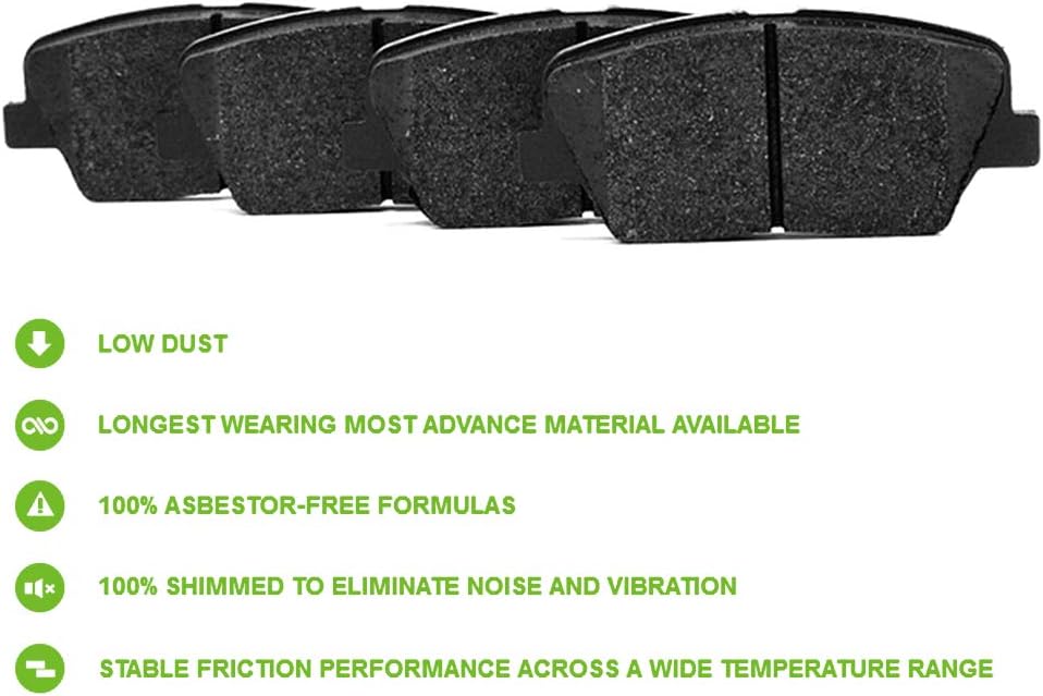 Ceramic Front Rear Disc Brake Pad Set R5542