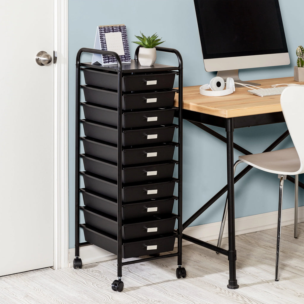 10 Drawer Rolling Cart T167