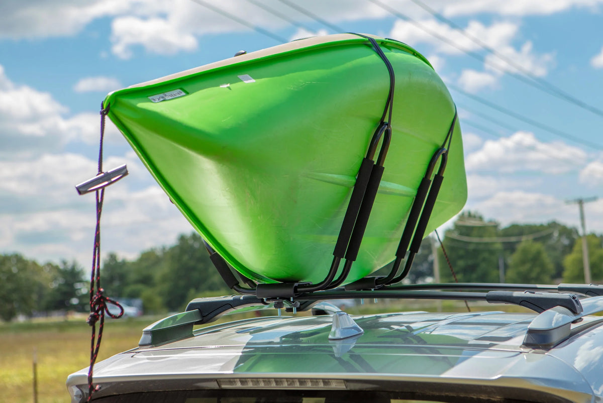 Black Roof-Mounted Kayak Carrier with Straps & Hardware R75887