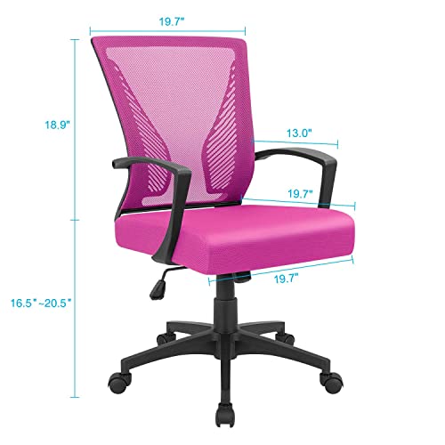 Black Ergonomic Mesh Office Chair with Lumbar Support P32723