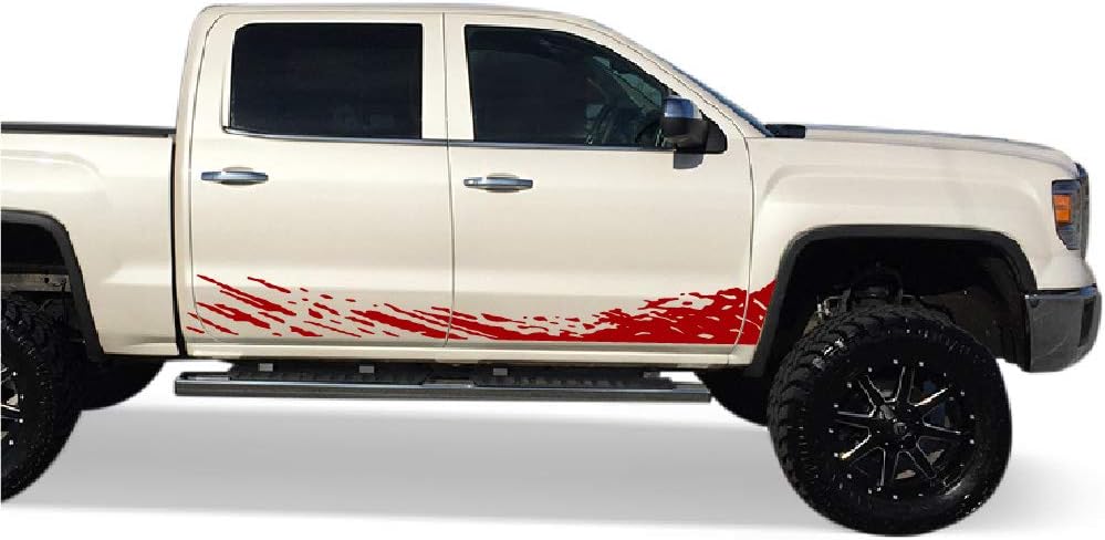 Black Mud Splash Decal Sticker Pack of 2 R614