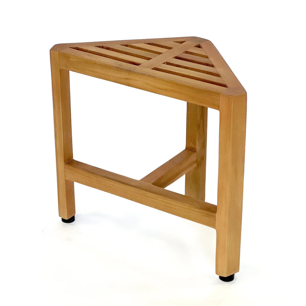 Solid Teak Corner Foot Stool Side Table T7108