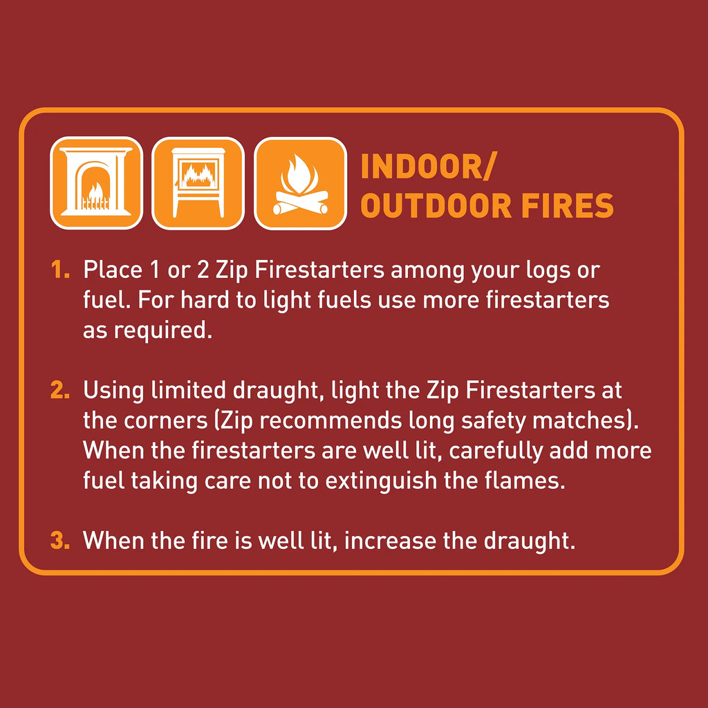12 Pack Fire Starters for Wood or Charcoal F119