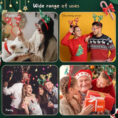 Christmas Deer Antlers Headband 12 Pcs S5103